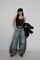 【10日以内お届け】カジュアルダメージバルーンデニム L2079