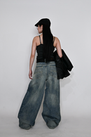 【10日以内お届け】カジュアルダメージバルーンデニム L2079