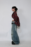 【10日以内お届け】カジュアルダメージバルーンデニム L2079