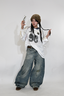 【10日以内お届け】カジュアルダメージバルーンデニム L2079