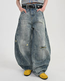 【10日以内お届け】カジュアルダメージバルーンデニム L2079