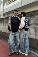 【10日以内お届け】カジュアルダメージバルーンデニム L2079