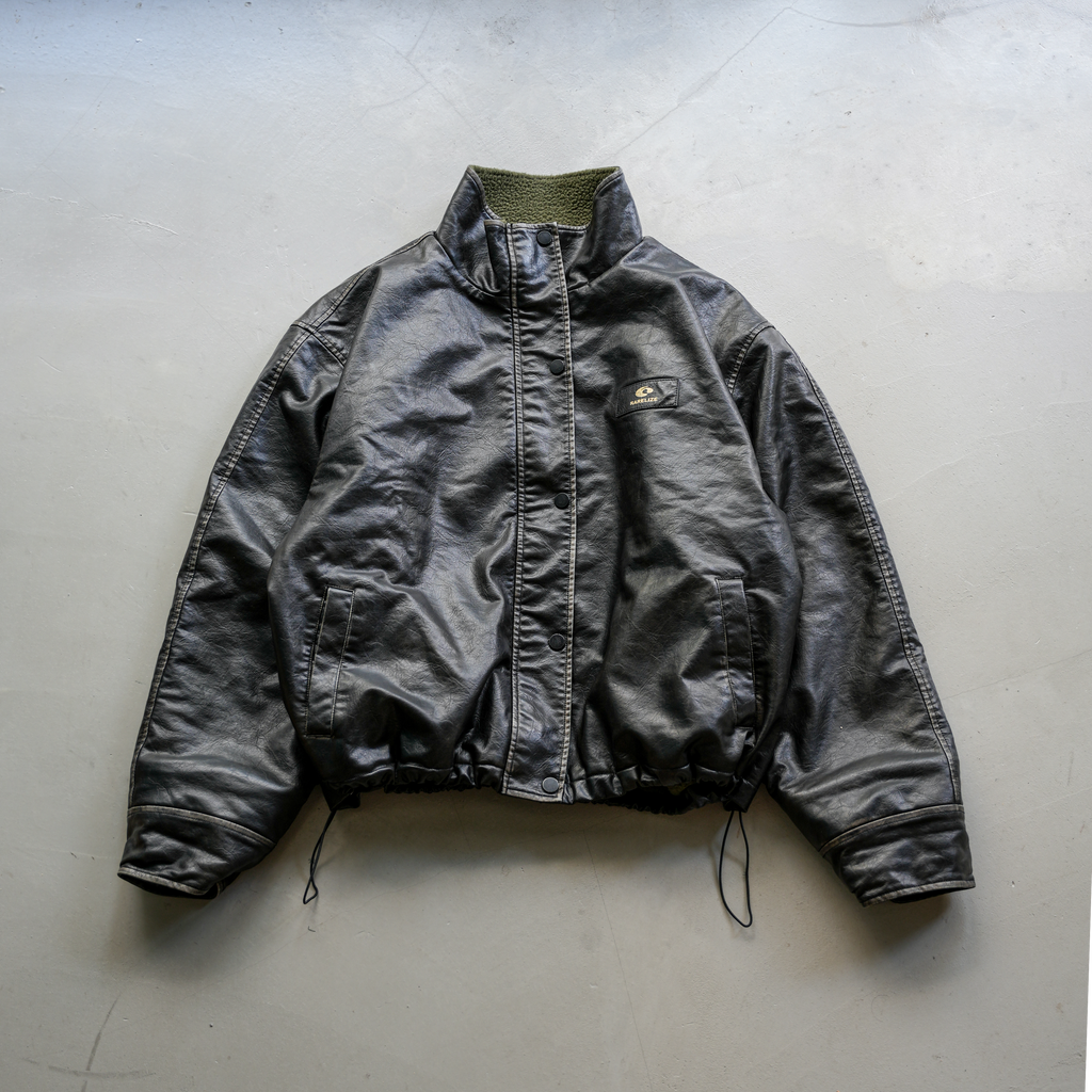 subware × RECONリバーシブルフリースジャケットLブラック subware × RECONリバーシブルフリースジャケットLブラック