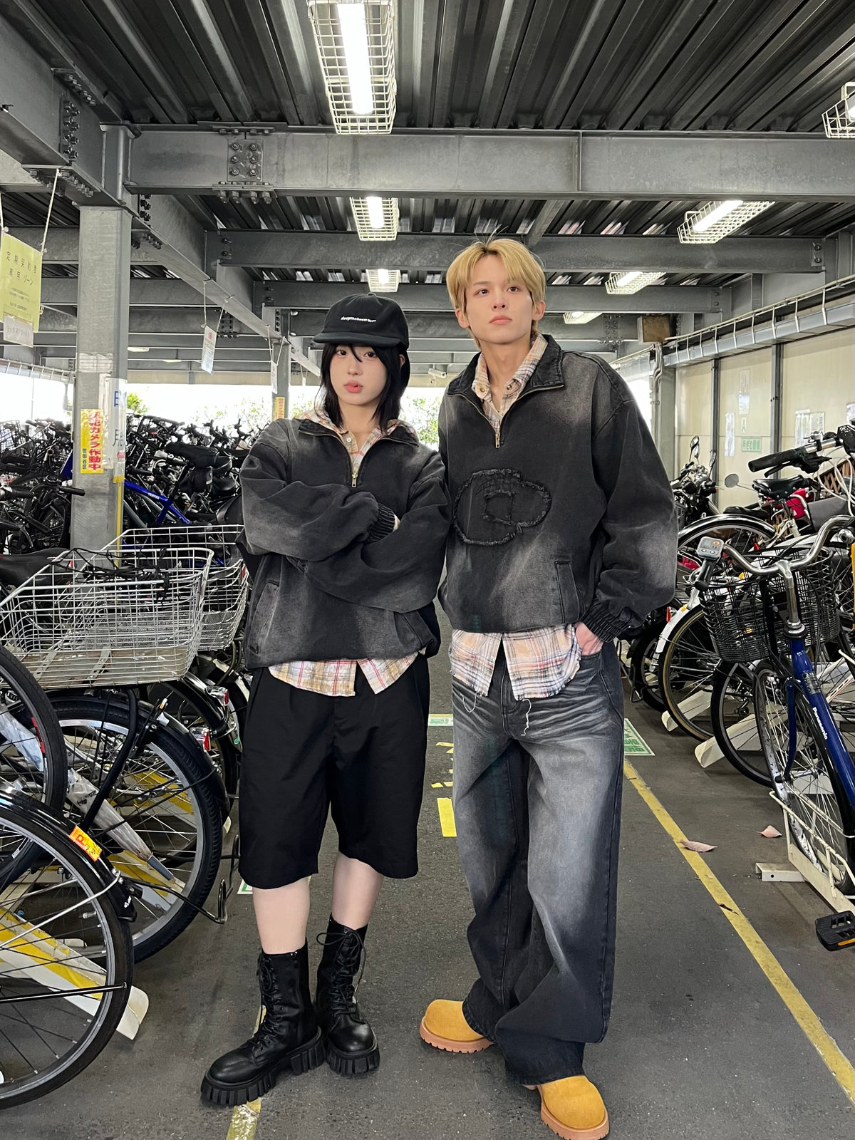 NO MAINTENANCE ウォッシュドブラック バギーデニム 30 10日以内お届け】 ウォッシュドブラックバギーデニム L2011