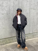 【10日以内お届け】 ウォッシュドブラックバギーデニム L2011