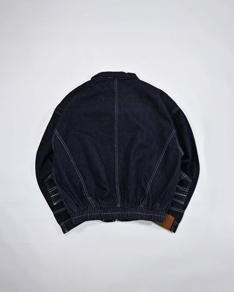 L2222　ユニークデニムジャケット　L（navy）　地底人ONLINE 7日以内お届け】ユニークデニムジャケット L2222