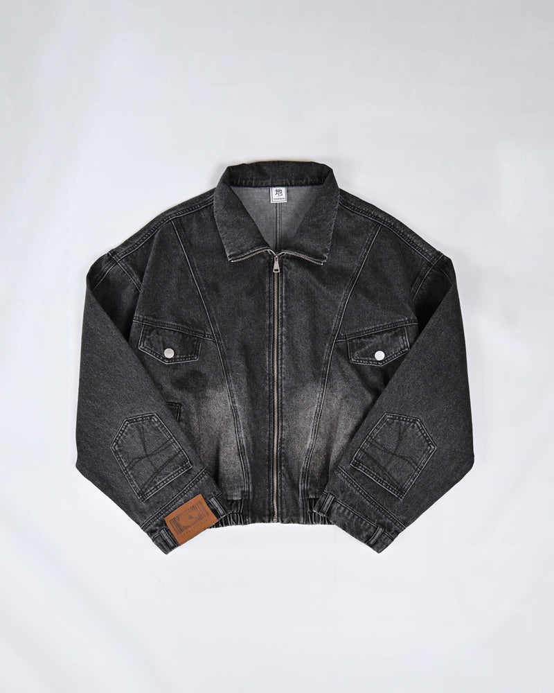 L2222　ユニークデニムジャケット　XL（navy）　地底人ONLINE 7日以内お届け】ユニークデニムジャケット L2222