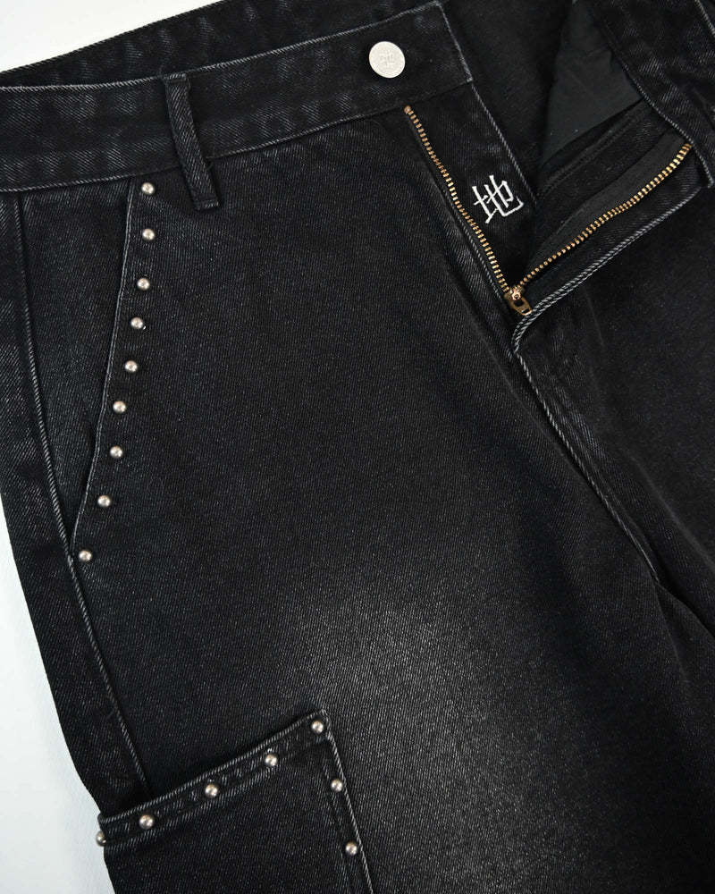 7日以内お届け】スタッズハーフデニム L2229