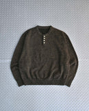 【7日以内お届け】ウールブレンドヘンリーネックニット L2143