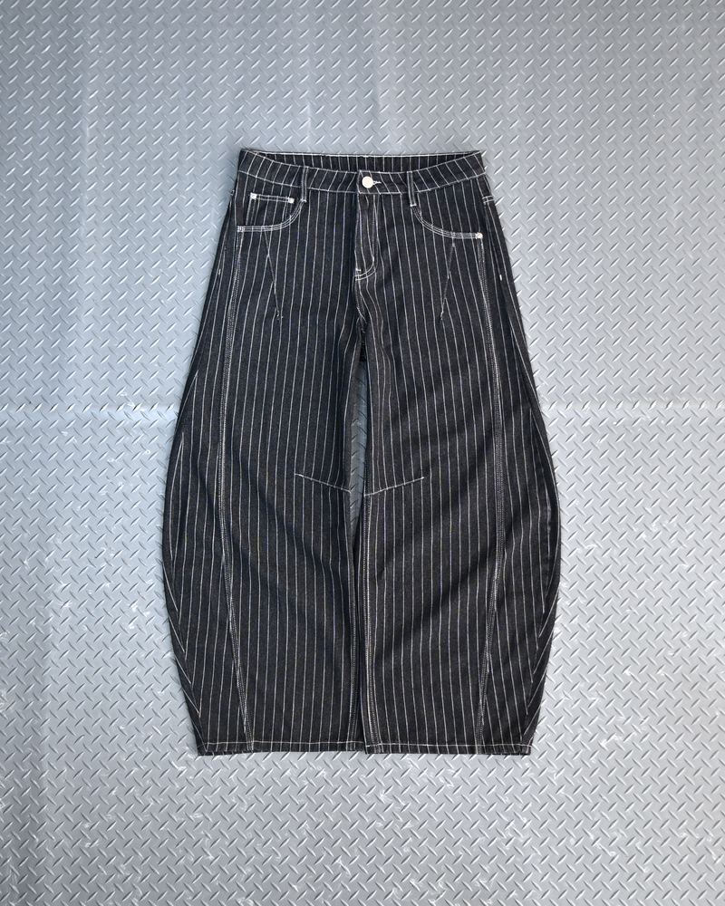 【10日以内お届け】ストライプバルーンデニム L2091