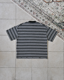 【10日以内お届け】ウォッシュドダメージボーダーT L2107