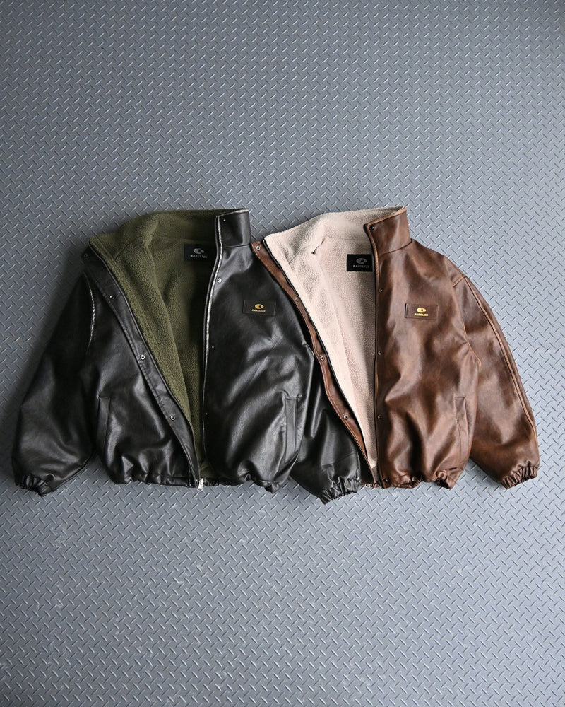 【予約販売】リバーシブルPUレザージャケット L2084