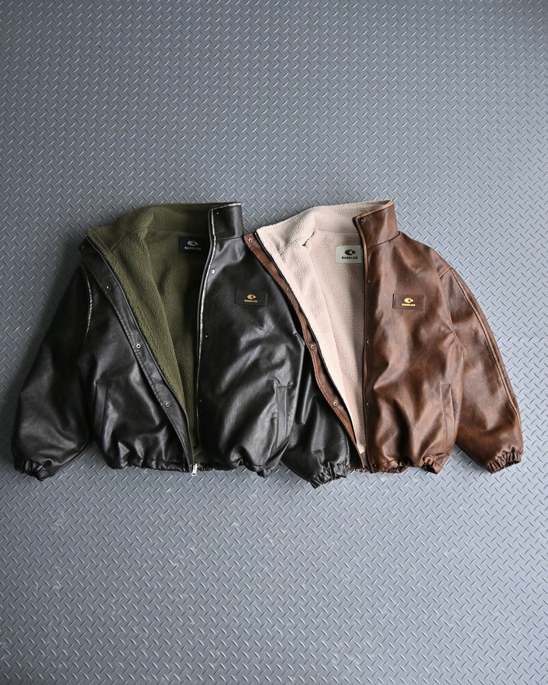 【10日以内お届け】リバーシブルPUレザージャケット L2084