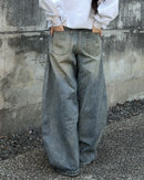 【10日以内お届け】ウォッシュドステッチバルーンデニム L2090