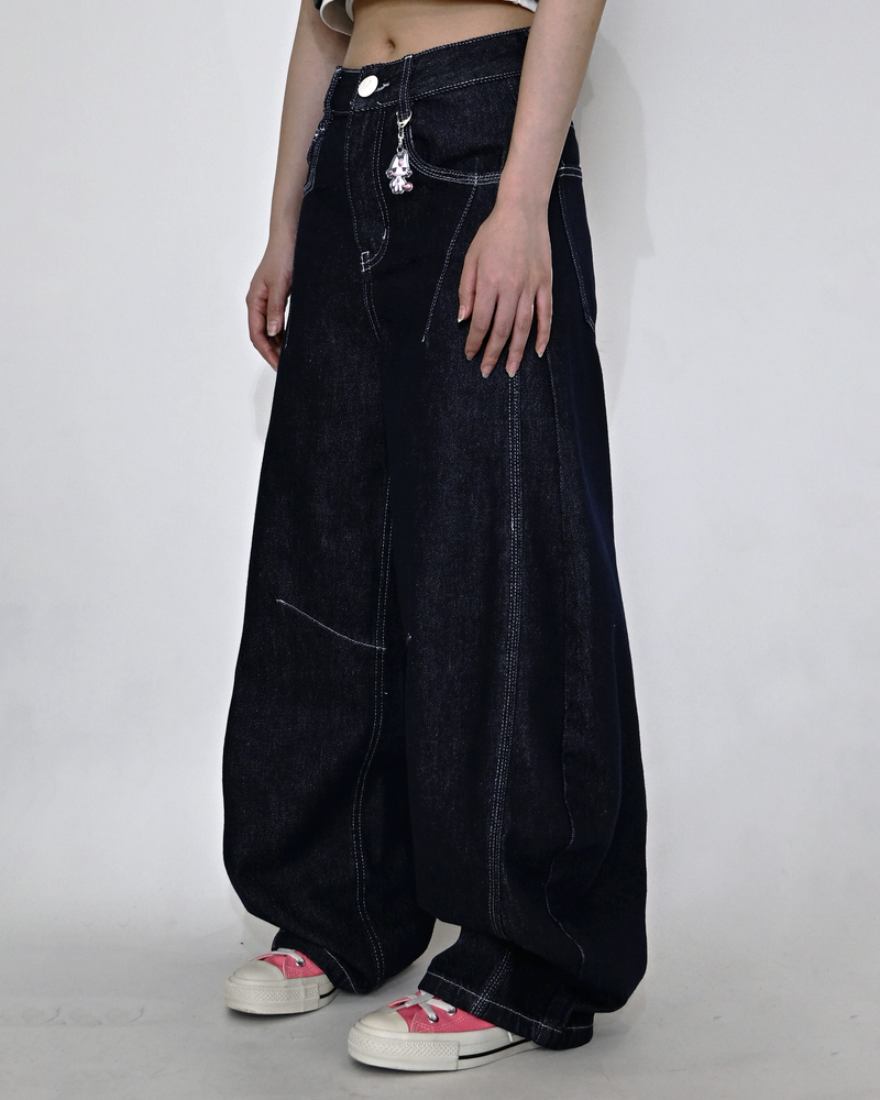 10日以内お届け】ステッチバルーンインディゴデニム L2083 10日以内お届け】ステッチバルーンインディゴデニム L2083