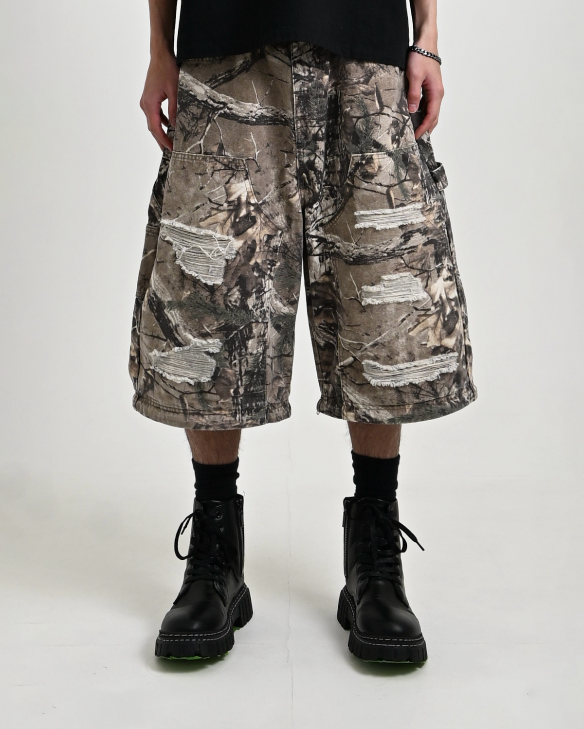 地底人リアルツリー2WAYパンツ 10日以内お届け】 リアルツリーダメージ2WAYパンツ L2058