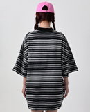 【10日以内お届け】ウォッシュドダメージボーダーT L2107