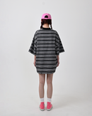 【10日以内お届け】ウォッシュドダメージボーダーT L2107