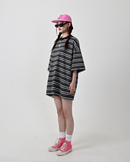 【10日以内お届け】ウォッシュドダメージボーダーT L2107