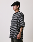 【10日以内お届け】ウォッシュドダメージボーダーT L2107