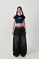 【10日以内お届け】カーブラインダメージデニム L2126