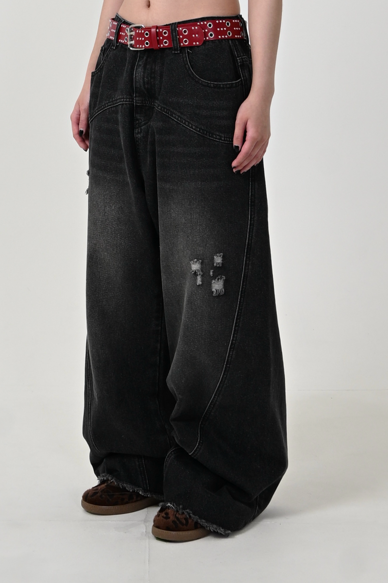 10日以内お届け】カーブラインダメージデニム L2126 10日以内お届け】カーブラインダメージデニム L2126