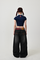 【10日以内お届け】カーブラインダメージデニム L2126