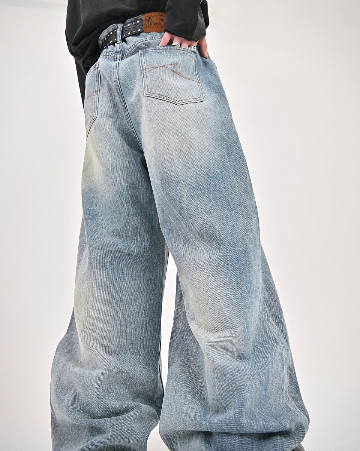 【早い者勝ち‼️】ストライプヴィンテージウォッシュバギーデニム 早い者勝ち‼️】ストライプヴィンテージウォッシュバギーデニム