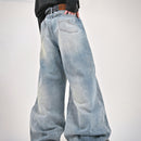 【10日以内お届け】ウォッシュドクラックバギーデニム L2085