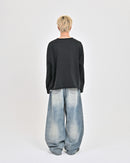 【10日以内お届け】ウォッシュドクラックバギーデニム L2085