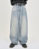 【10日以内お届け】ウォッシュドクラックバギーデニム L2085