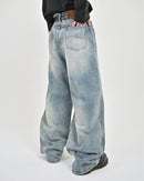 【10日以内お届け】ウォッシュドクラックバギーデニム L2085