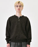 【10日以内お届け】ウールブレンドヘンリーネックニット L2143