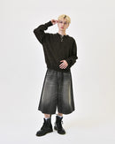 【10日以内お届け】ウールブレンドヘンリーネックニット L2143