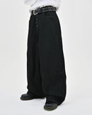 【10日以内お届け】 オールブラックボタンフライデニム L2113