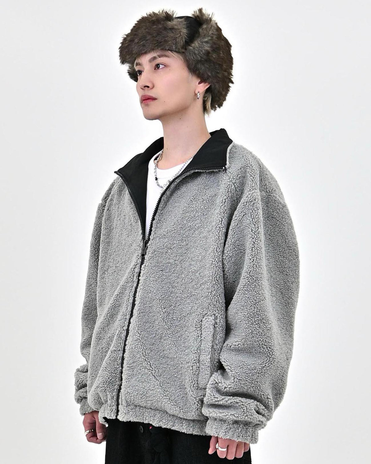 10日以内お届け】 リバーシブルバイロンフリースジャケット L2141