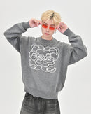 【10日以内お届け】 クルーネックメランジニット L2144