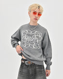 【10日以内お届け】 クルーネックメランジニット L2144