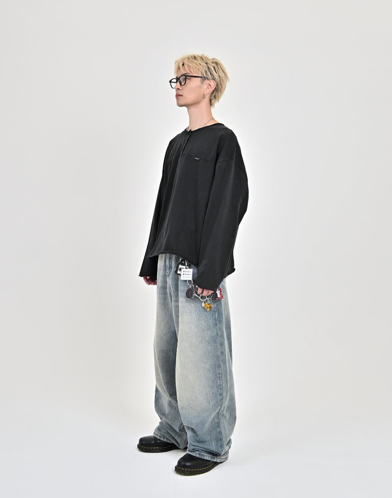 【9/5 20:00発売開始】ウォッシュドクラックバギーデニム L2085