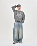 【10日以内お届け】 クルーネックメランジニット L2144