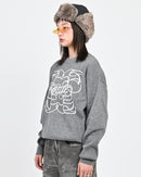 【10日以内お届け】 クルーネックメランジニット L2144