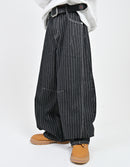 【10日以内お届け】ストライプバルーンデニム L2091