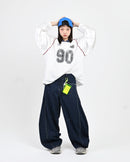 【10日以内お届け】ストライプバルーンデニム L2091