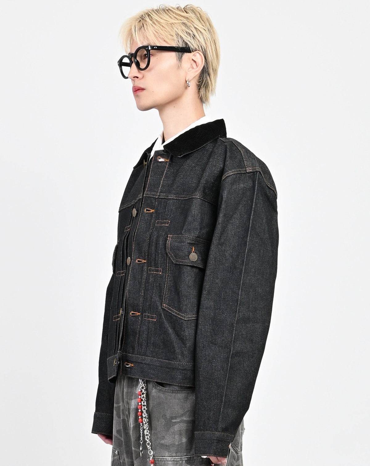 10日以内お届け】コーデュロイカラーリジットデニムジャケット L2155