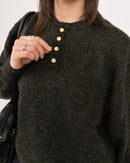 【10日以内お届け】ウールブレンドヘンリーネックニット L2143