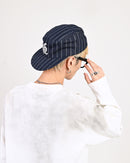 【10日以内お届け】ストライプフラットトップキャップ L2160