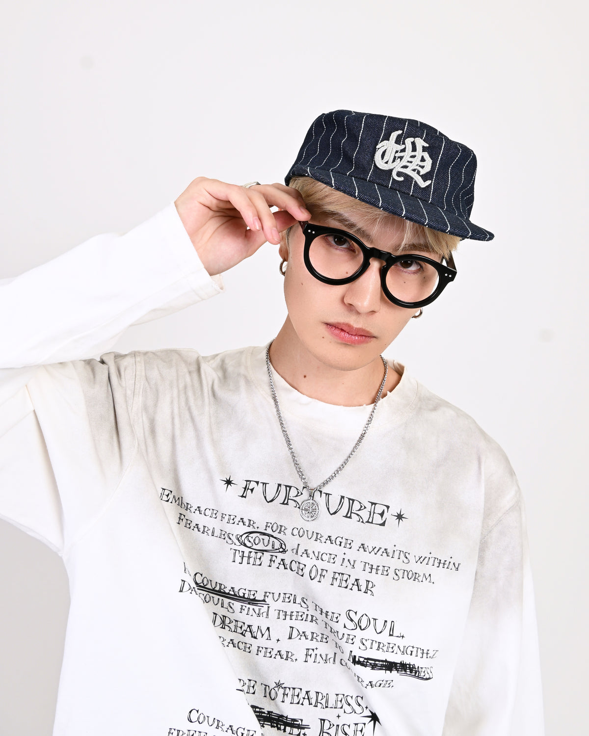 限定SALE】ストライプフラットトップキャップ L2160