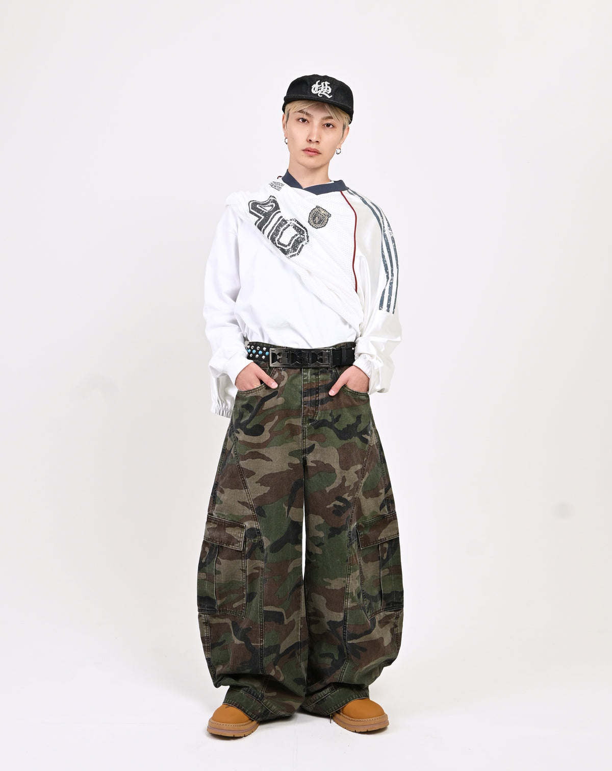 10日以内お届け】ウォッシュドバルーンカモフラージュチノ L2096