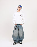 【10日以内お届け】ウォッシュドステッチバルーンデニム L2090