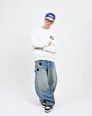 【10日以内お届け】ウォッシュドステッチバルーンデニム L2090